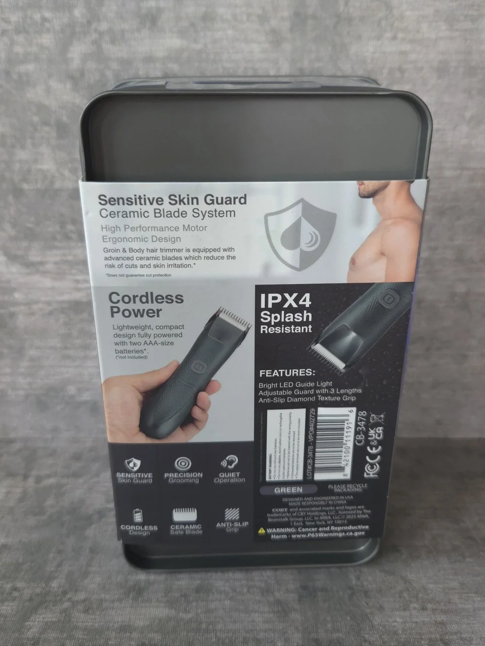Below The Belt Black Rechargeable Sensitive-Area Trimmer
